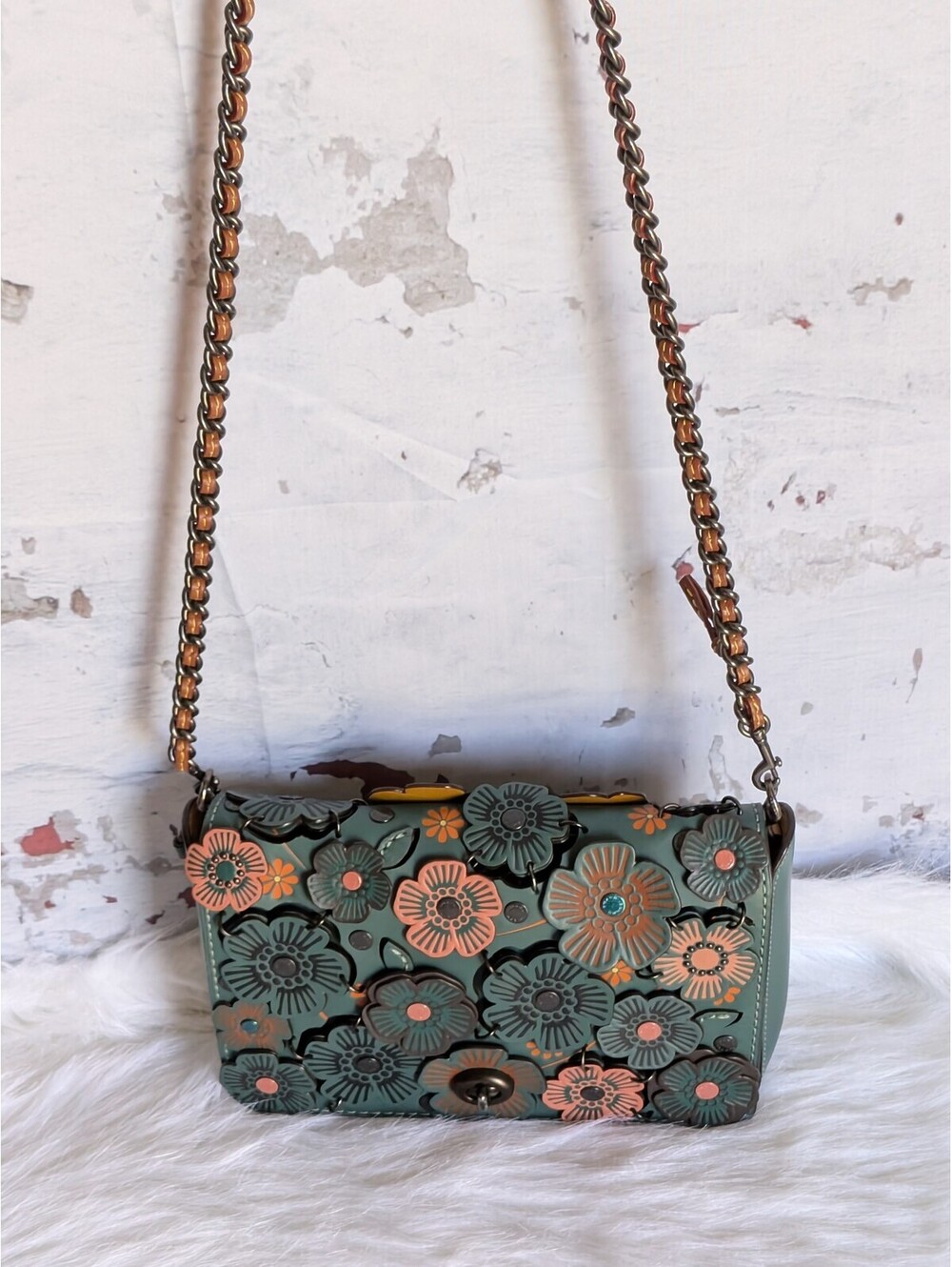 Coach Tea Rose handbag pre owned